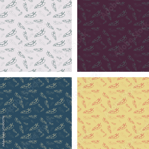 Pattern with feathers