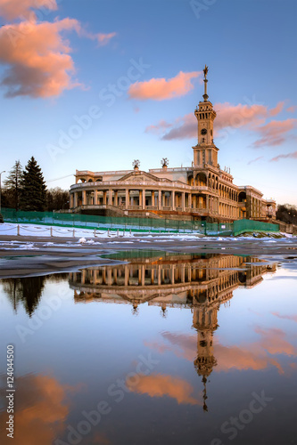 Reflection of the North River Station in Moscow
