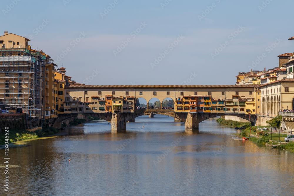 Ponte Vecchio bridge in Florence over the Arno River