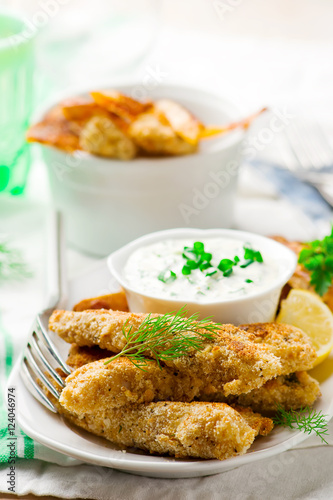 Fish Fingers and Sweet Potato Oven-Fries