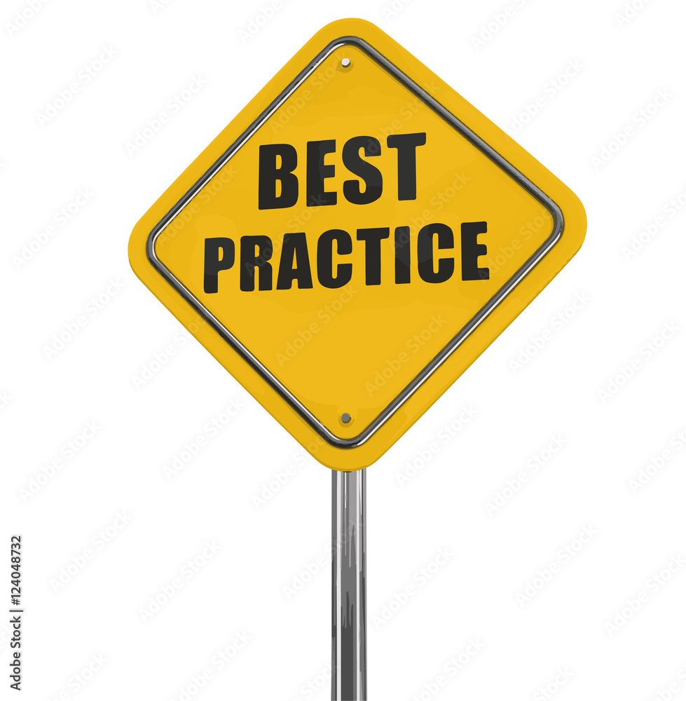 Best Practice road sign. Image with clipping path Best Practice road sign. Image with clipping path