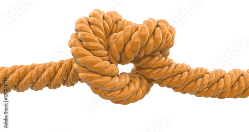 Tied knot. Image with clipping path
