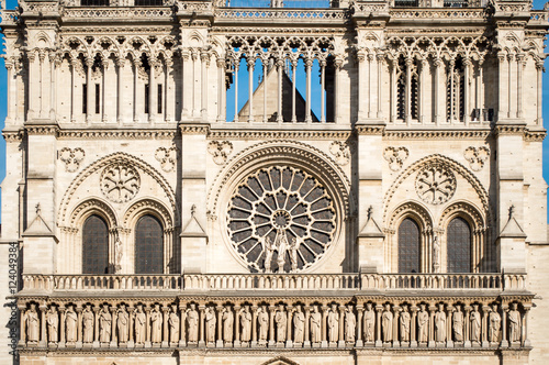 Notre Dame de Paris close-up view