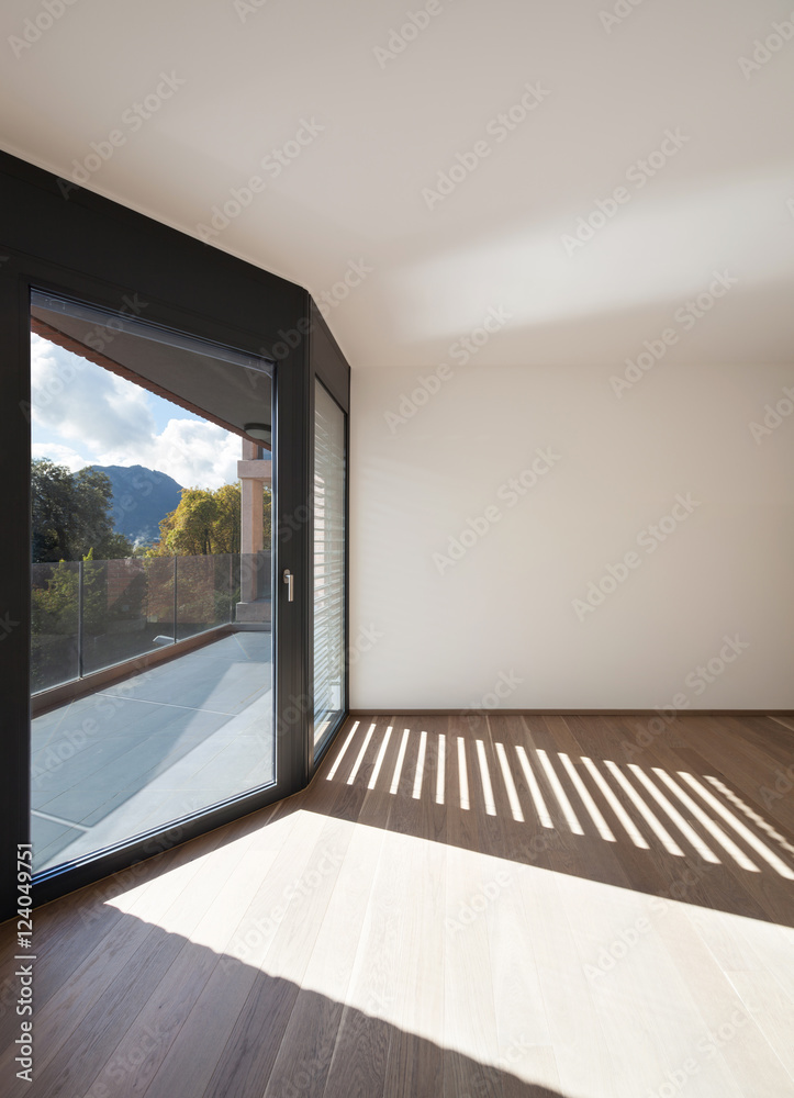 Obraz premium Interior, wide room with windows