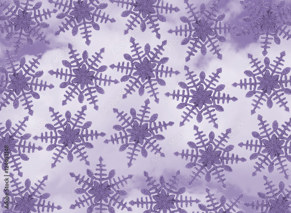 Purple Snowflake Background