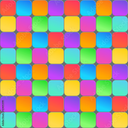 Abstract 3d geometric background. Colorful seamless texture with shadow. Simple clean background texture. 3D Vector interior wall panel pattern. Vector illustration.