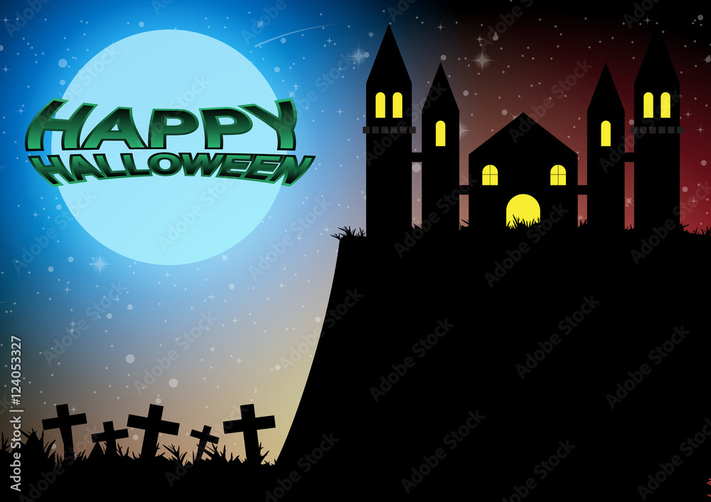 Happy halloween vector illustration