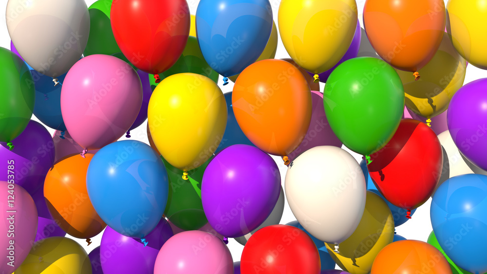 Colored balloons filling up screen Colored balloons filling up screen