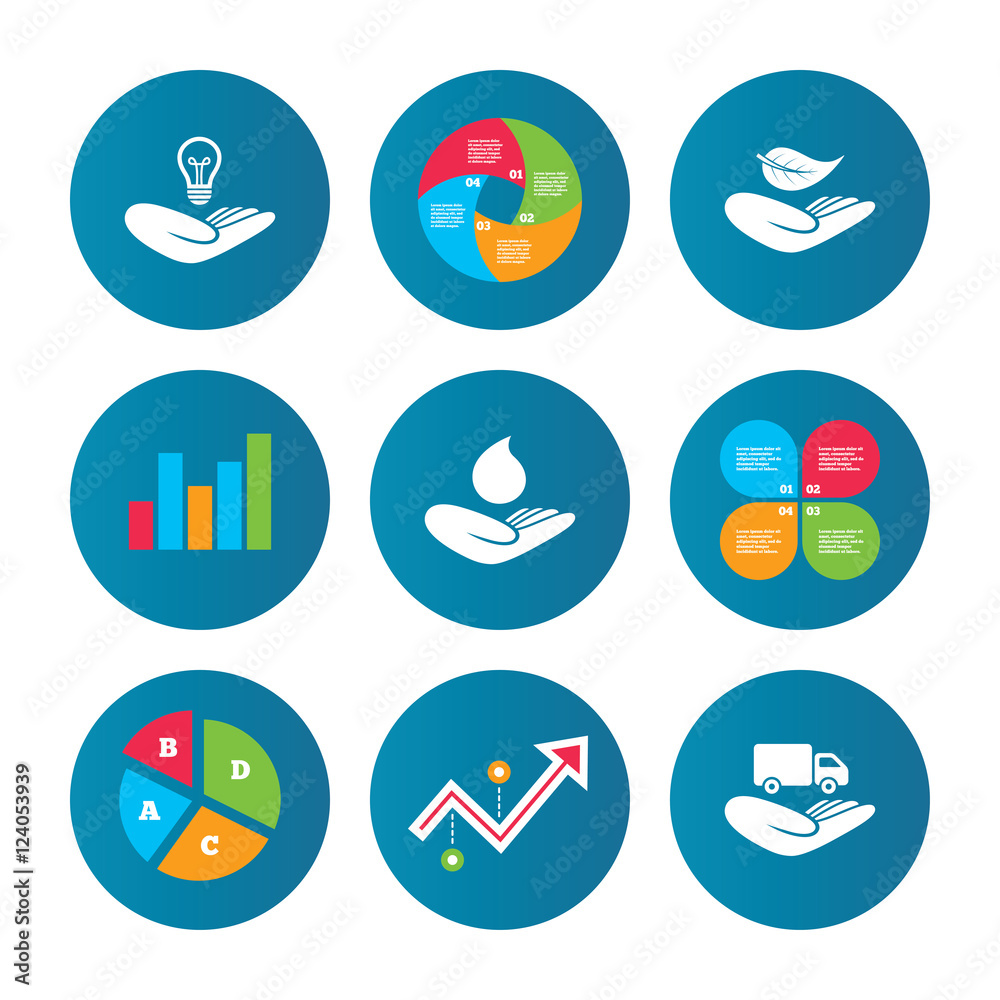 Helping hands icons. Protection and insurance. Helping hands icons. Protection and insurance.