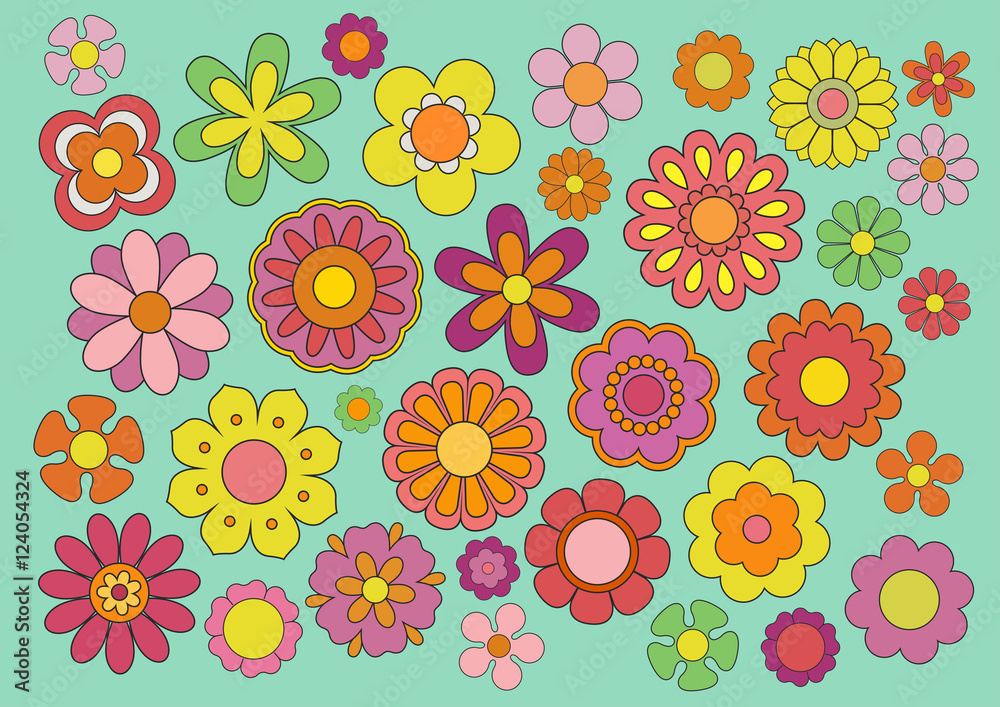 Fleurs des années soixante