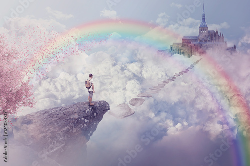 Canvastavla Fantasy world imaginary view
