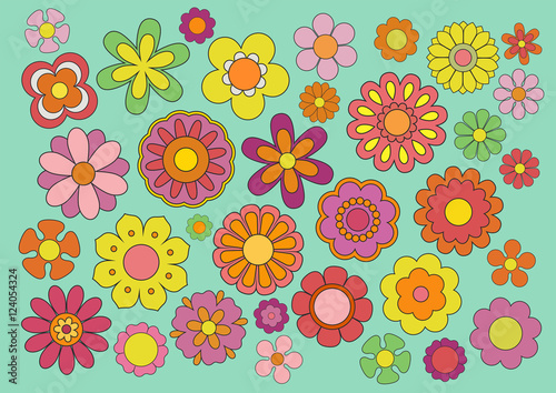 Fleurs des années soixante