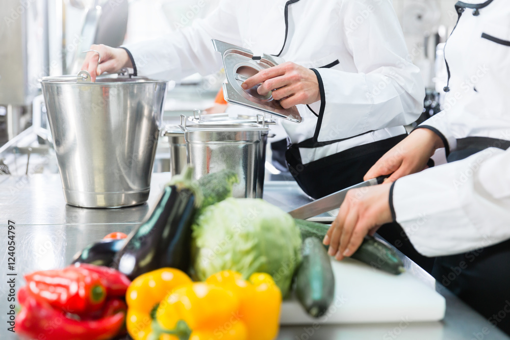chefs preparing meals in commercial kitchen chefs preparing meals in commercial kitchen