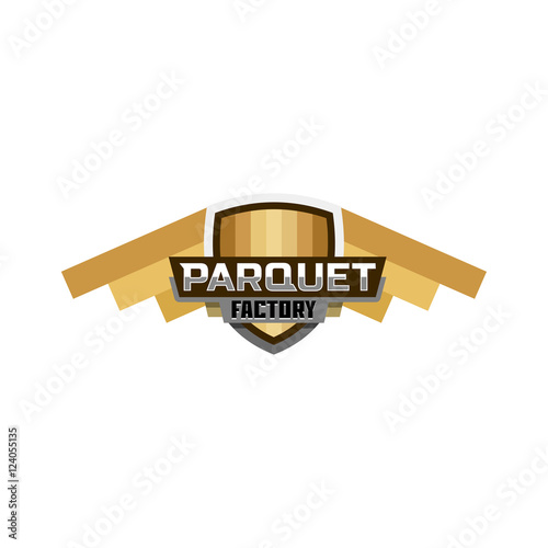 Parquet manufacture logo badge