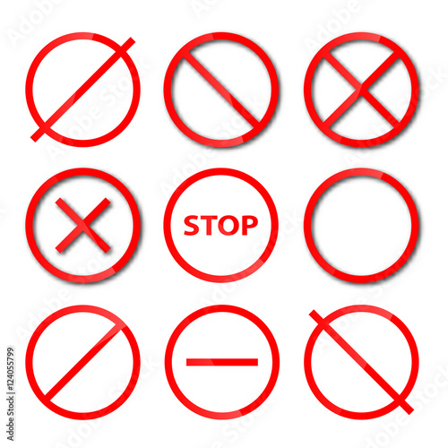Free Download Icons prohibition, vector illustration. - GFXLoad