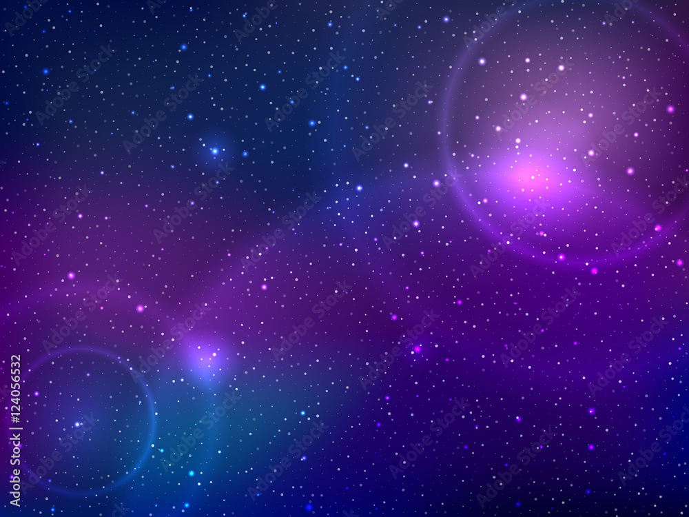 Obraz premium Space background with stars and patches of light. Abstract astronomical galaxie illustration.