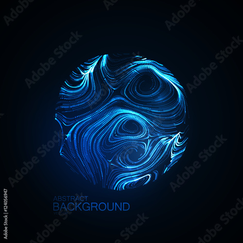 Vector illuminated distorted sphere
