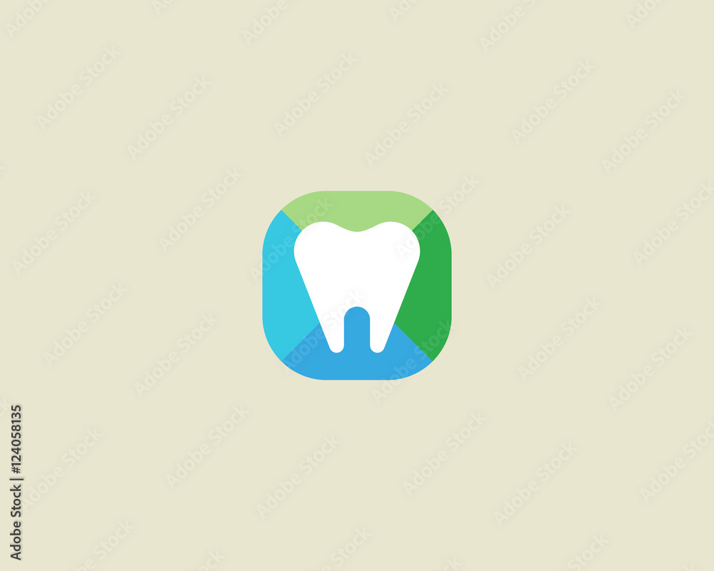 Abstract tooth logo design. Dental creative symbol. Universal vector icon. Abstract tooth logo design. Dental creative symbol. Universal vector icon.