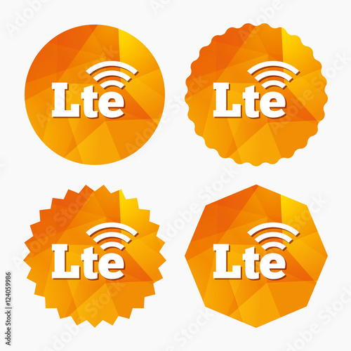 4G LTE sign. Long-Term evolution symbol.