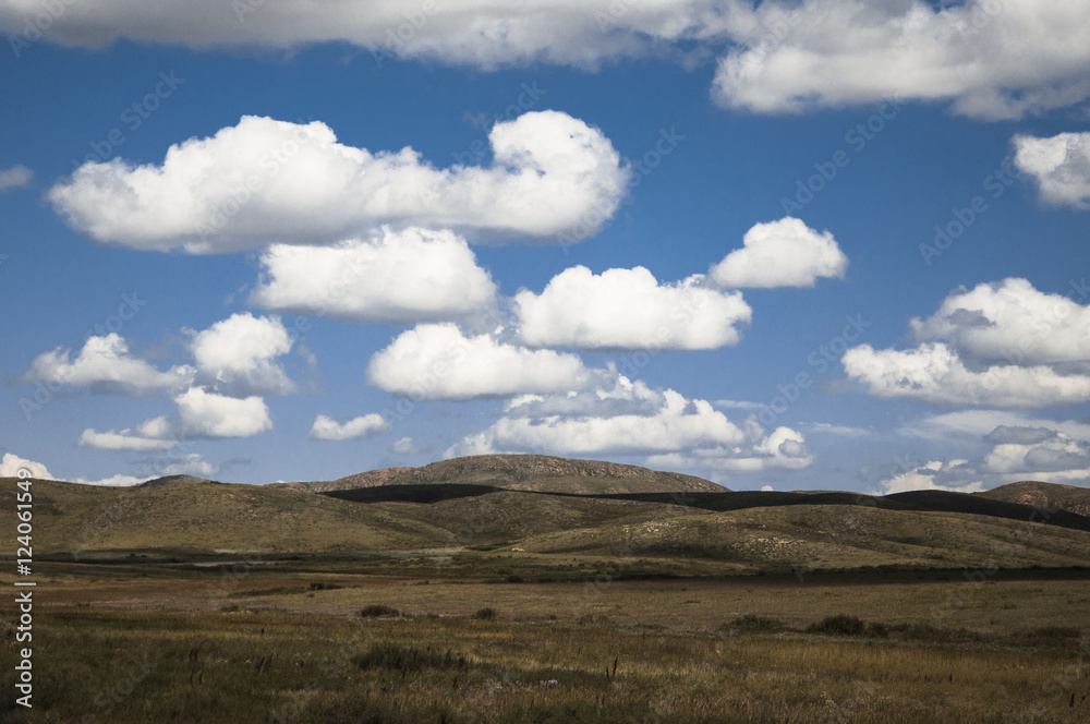 View of great kazakh steppe