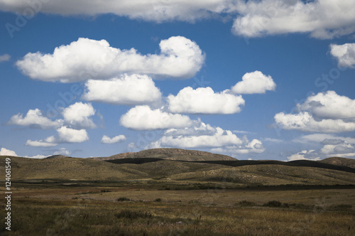 View of great kazakh steppe