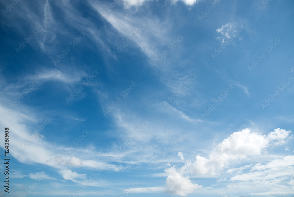 Fototapeta premium White clouds in blue sky for background