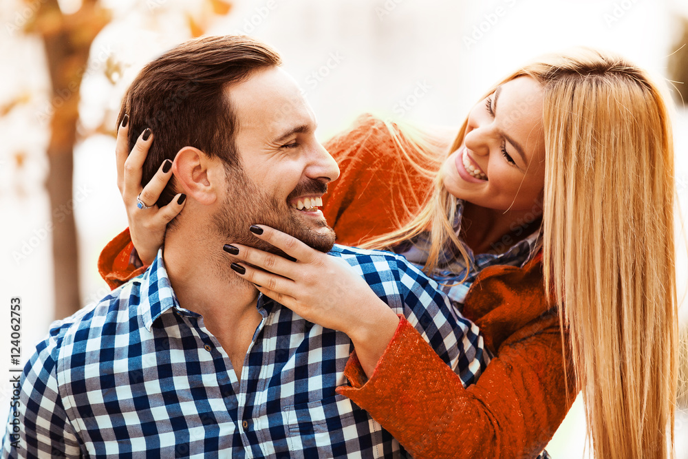 Couple enjoying outside Couple enjoying outside