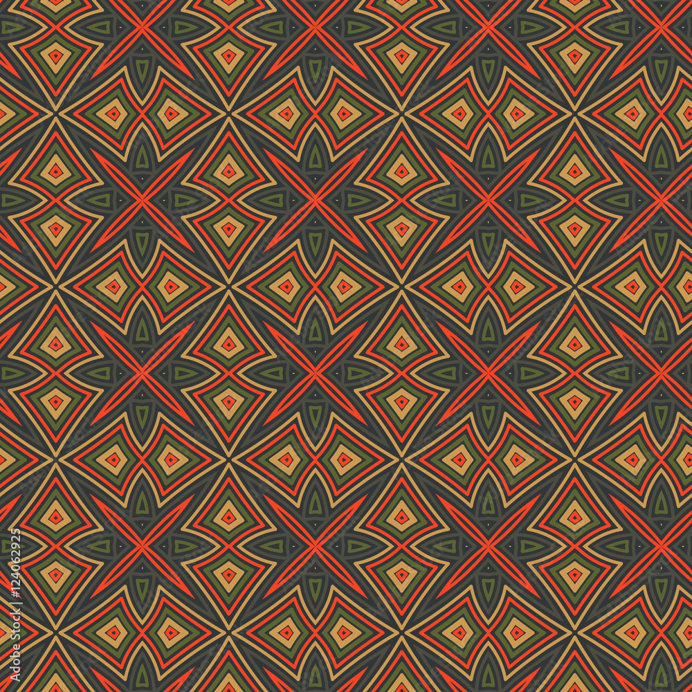 Seamless Floral Ethnic Pattern Seamless Floral Ethnic Pattern