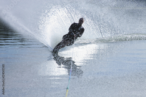 A Man Water Skiing; Troutdale, Oregon, United States of America photo