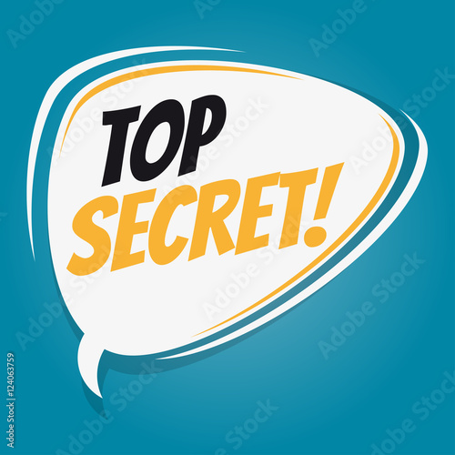 top secret retro speech balloon