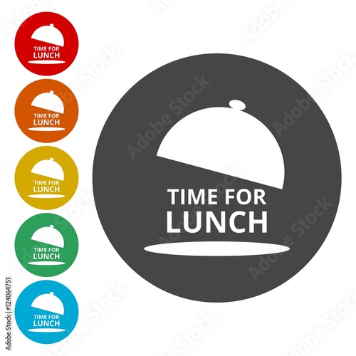 Flat color Lunch Time icon 