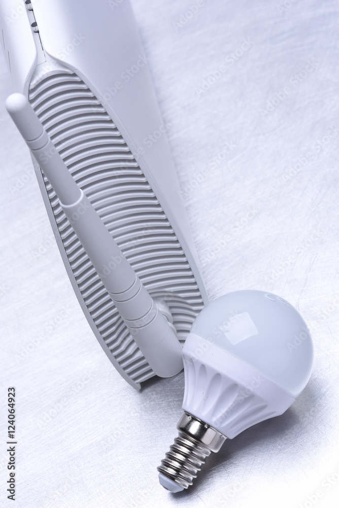 Light bulb and router wifi, concept of Internet of things network Light bulb and router wifi, concept of Internet of things network