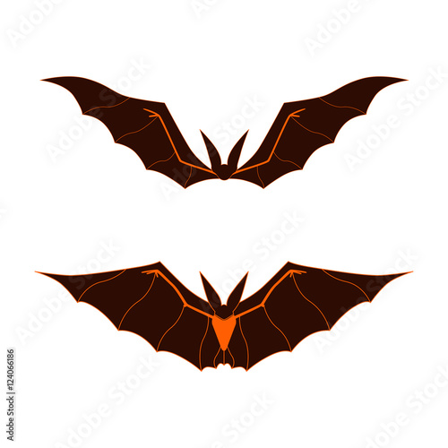 Bats Logo. Halloween. Vector illustration.