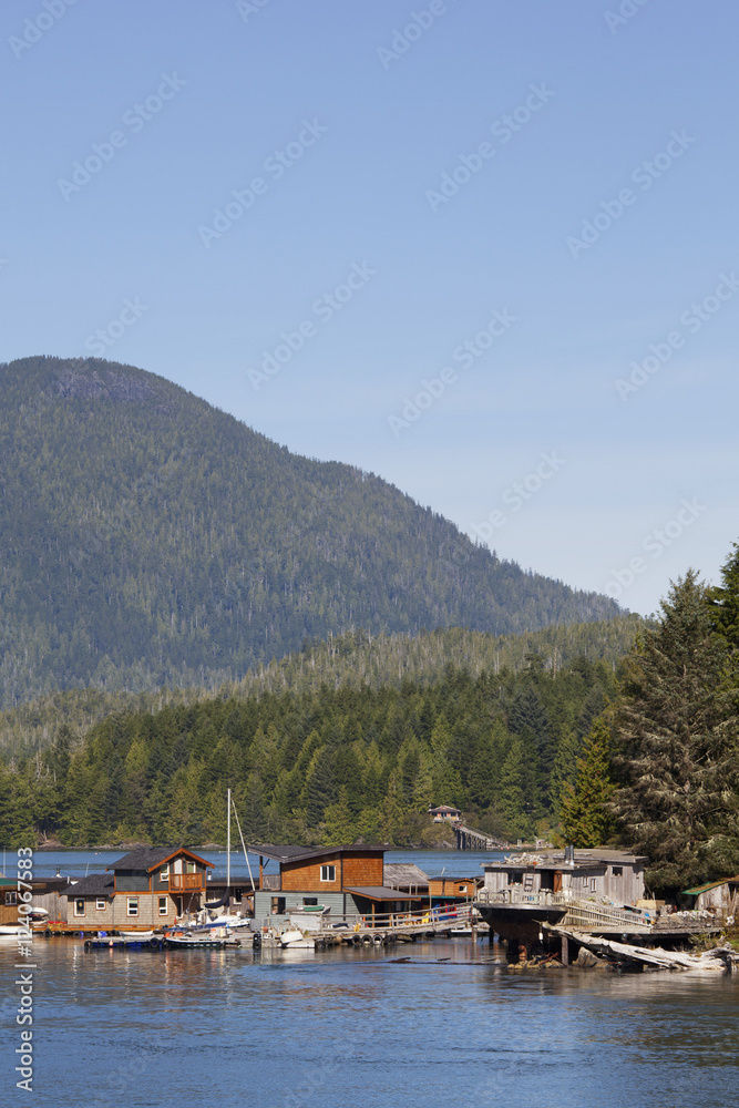 Float Homes In The Harbour; Tofino, British Columbia, Canada Float Homes In The Harbour; Tofino, British Columbia, Canada