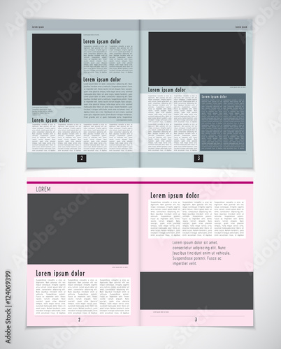 Design broschure template, vector layout photo