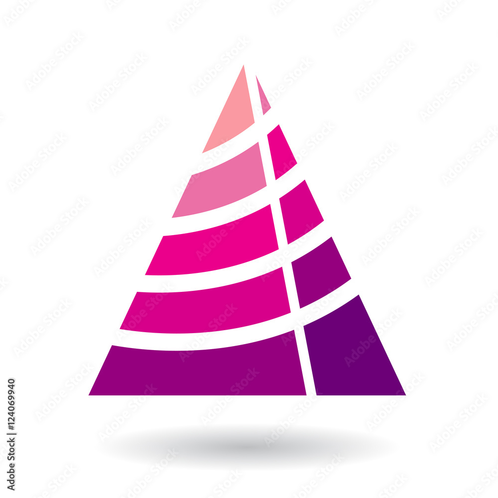 Colorful Abstract Triangle Symbol of Letter A