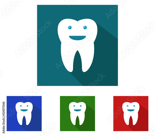 set of teeth with smile icons