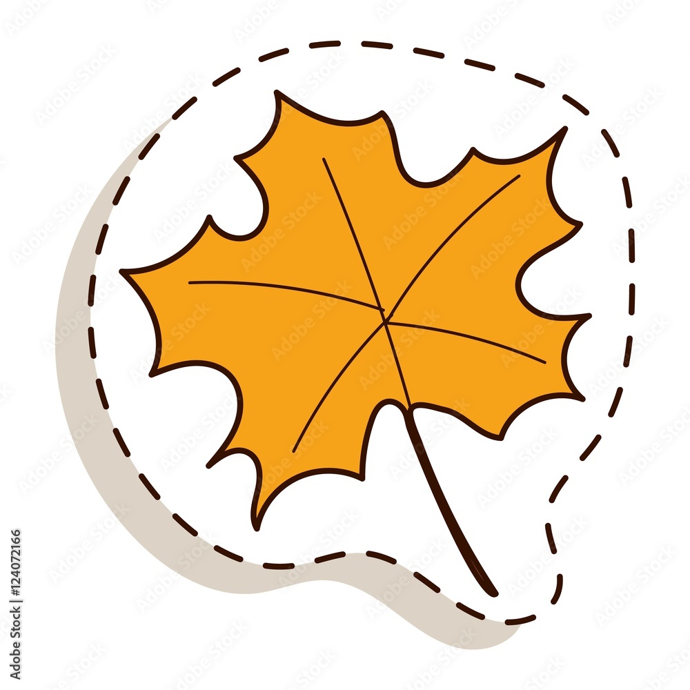 Obraz premium autumn leaf vector illustration.