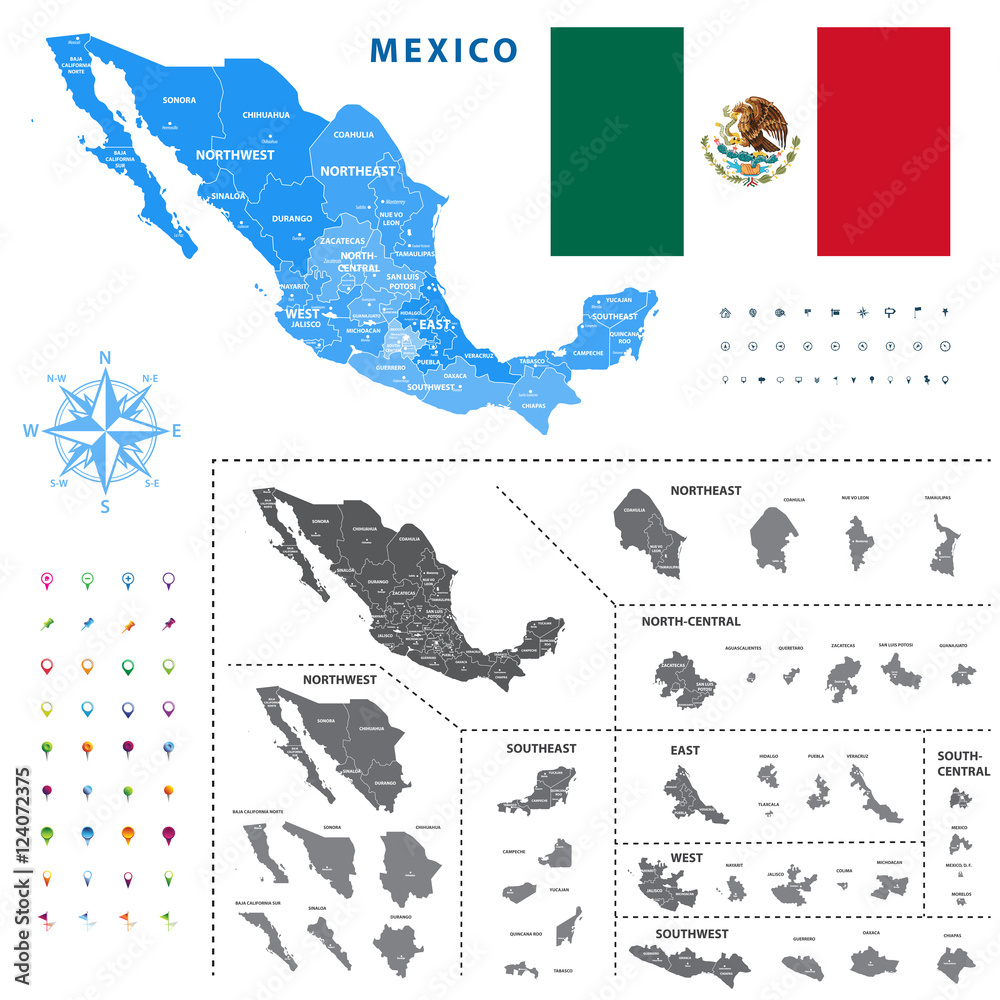 Mx region. Регионы Мексики. Регионы Мексики флаг Southwest. Mexico outline.