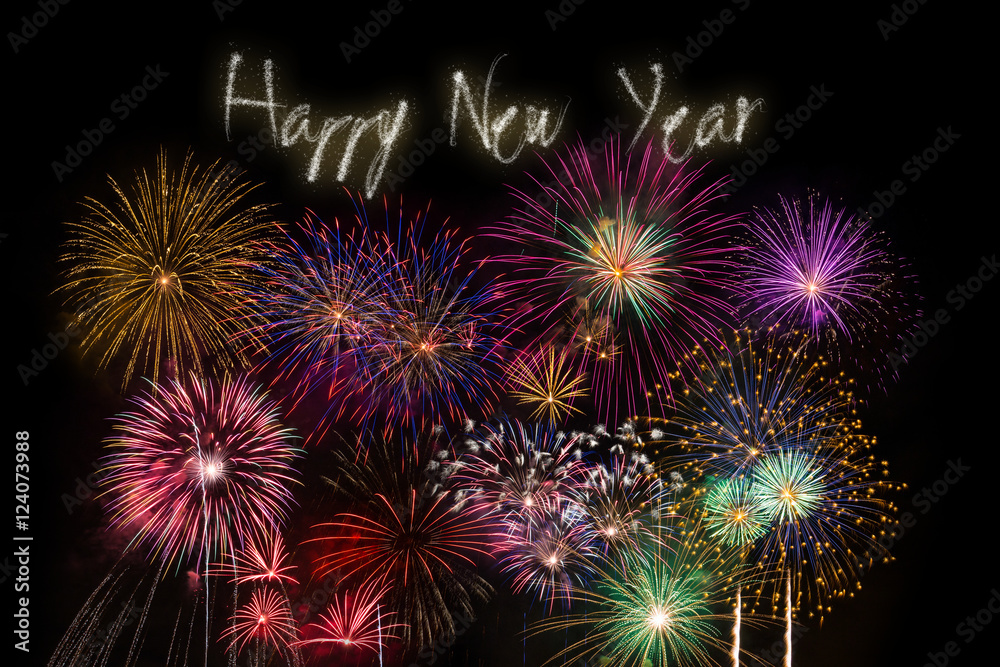 Fototapeta premium New year's eve fireworks