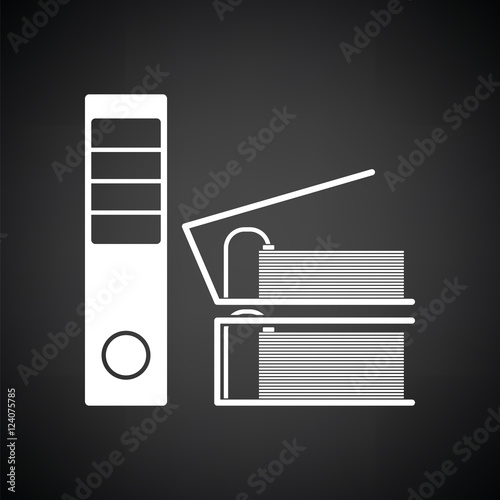 Folders with clip icon