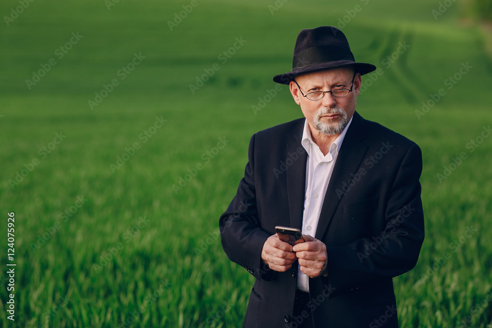 old man in field