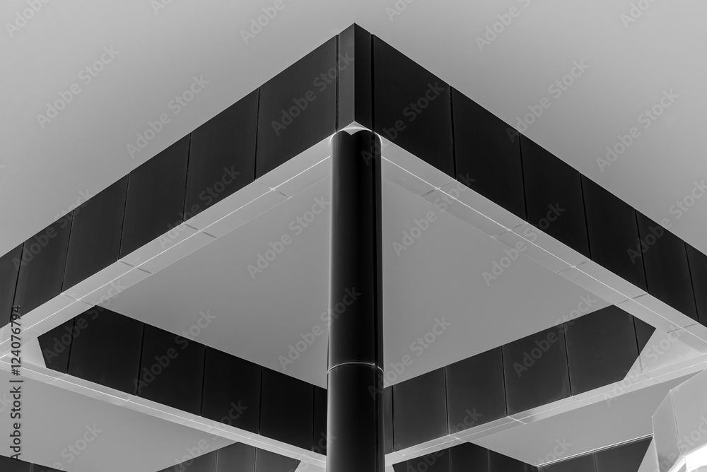 Abstract building structure. Building cross beams and pillar structure. Architectural detail of building structure. Industrial art design and detail. Minimal architecture design. Black and white. Abstract building structure. Building cross beams and pillar structure. Architectural detail of building structure. Industrial art design and detail. Minimal architecture design. Black and white.