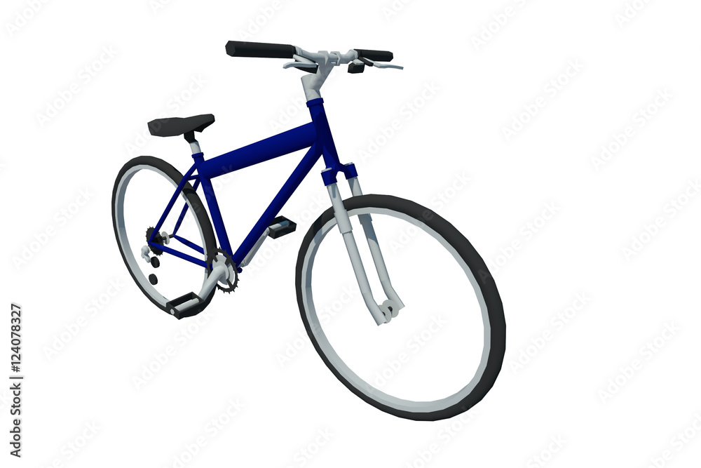 Fototapeta premium Bici azul 3d aislado
