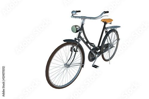 Fototapeta Naklejka Na Ścianę i Meble -  Bicicleta 3d aislado fondo blanco