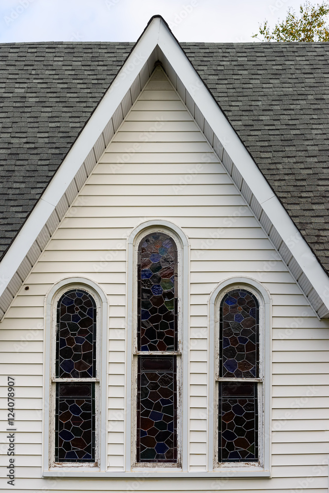 Obraz premium Three stainglass windows