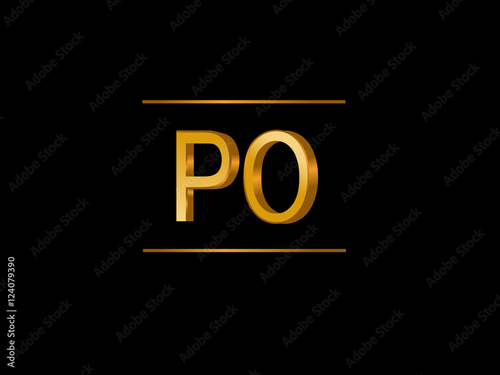 PO Initial Logo for your startup venture