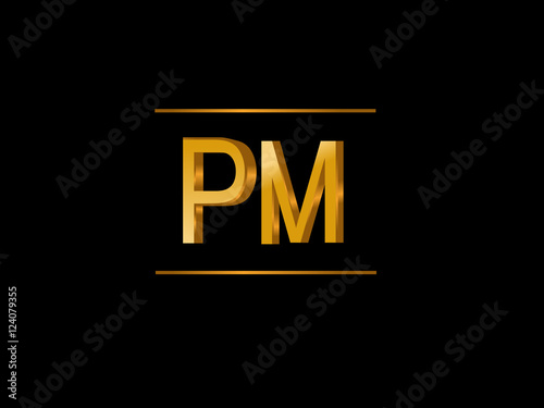 PM Initial Logo for your startup venture