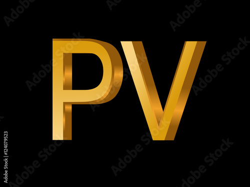 PV Initial Logo for your startup venture