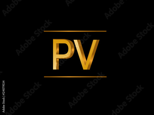 PV Initial Logo for your startup venture
